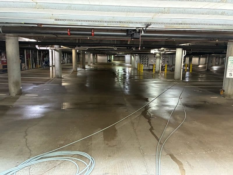 Underground Garage Revitalization with Expert Pressure Washing image